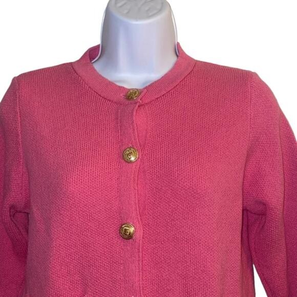Zara Gold Metal Button Cropped Pink Jacket , Size Small - Picture 3 of 7